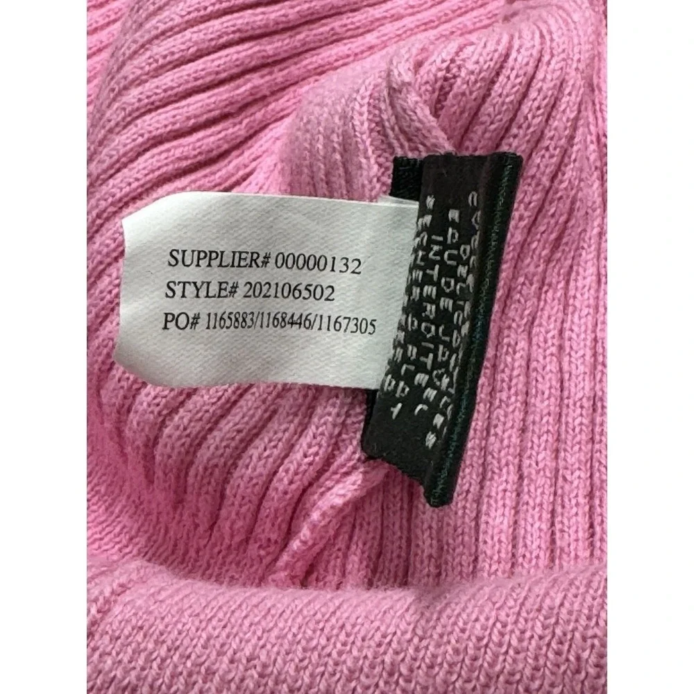 Lauren Ralph Lauren 3X Pink Ribbed V Neck Sweater Plus Size Preppy Chic